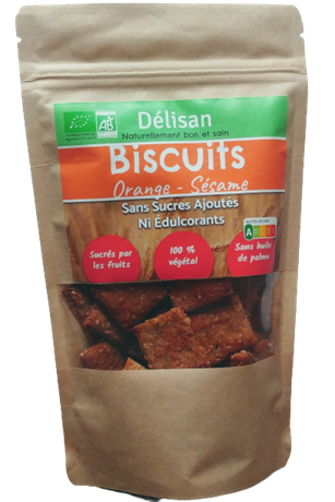 Biscuits orange sésame